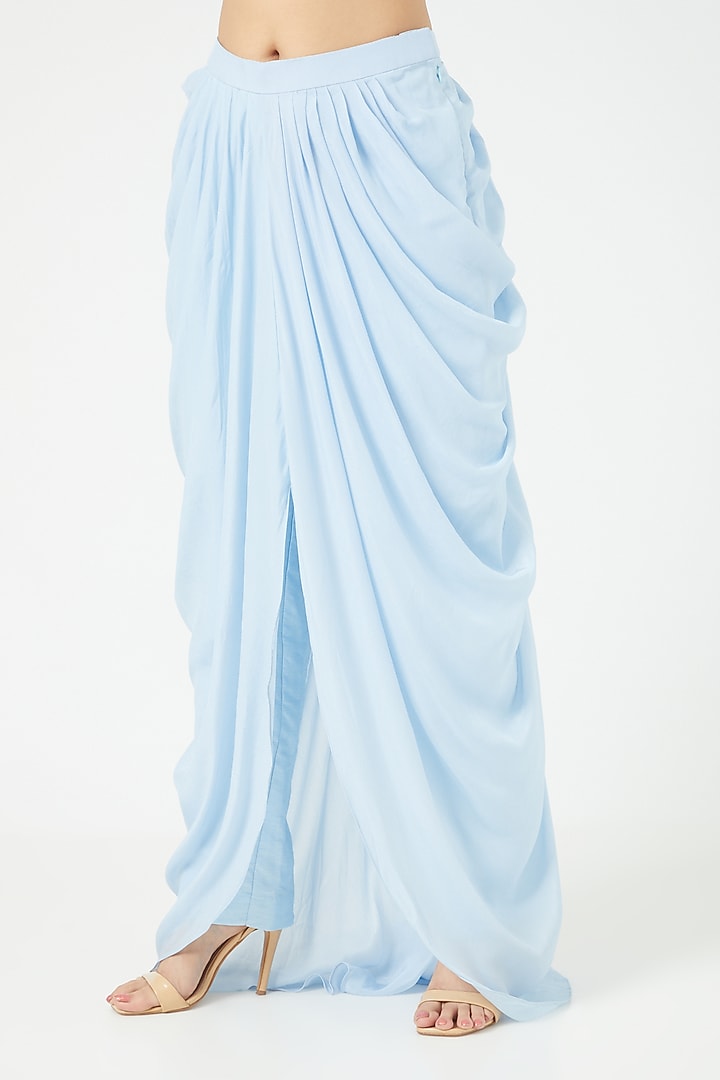 Sky Blue Dupion Dhoti Set by Jade by Ashima at Pernia's Pop Up Shop